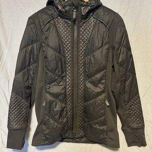 Athleta Quilted Hooded Puffer Jacket - Black